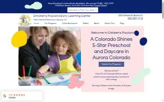 Children's Playland Early Learning Center website