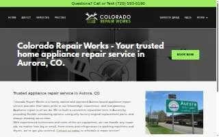 Colorado Repair Works: Appliance Repair & HVAC website