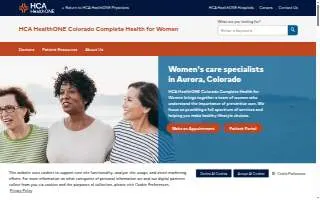 HCA HealthONE Colorado Complete Health for Women website