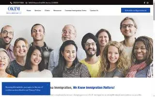 Okwena Immigration LLC website