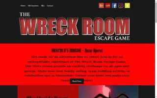 The Wreck Room Escape Game website