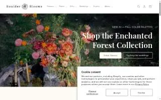 Boulder Blooms website