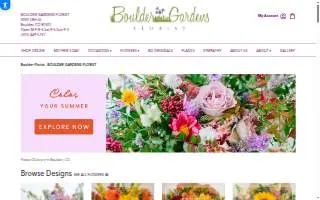 Boulder Gardens Florist website