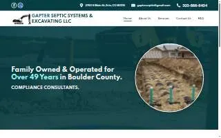 Gapter Septic Systems & Excavating, LLC of Boulder website