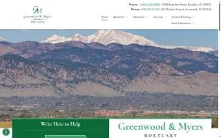Greenwood & Myers Mortuary of Boulder website