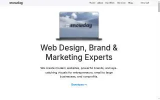 Snowday Design of Brighton website