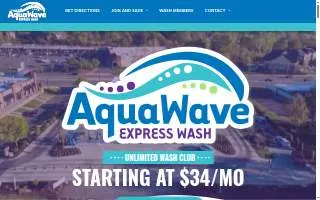 AquaWave Car Wash website