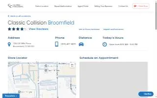 Classic Collision of Broomfield website