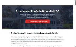 Henry & Sons Roofers website