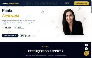 Ledesma Immigration Law Office of Broomfield website