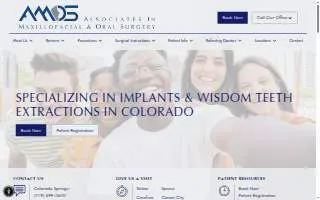 Associates in Maxillofacial & Oral Surgery (AMOS) of Canon City website