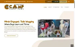 Camp Furry Paws website