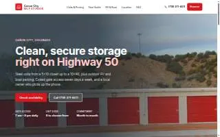 Canon City Self Storage website
