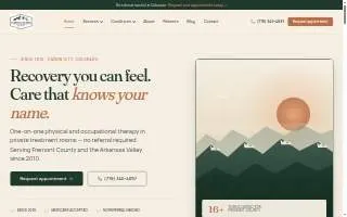 Caring Hands Rehab website