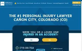 Colorado Springs Personal Injury Lawyers® of Canon City website