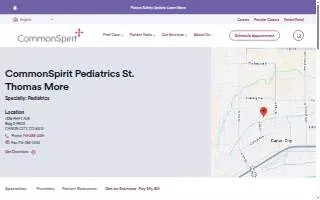 CommonSpirit Pediatrics St. Thomas More website