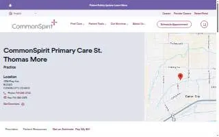 CommonSpirit Primary Care St. Thomas More website