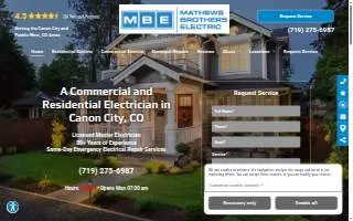 Mathews Brothers Electric, Inc website