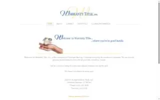 Warranty Title Inc. website