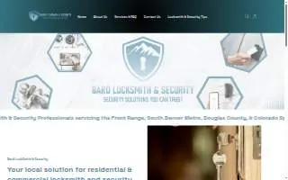 Bard LockSmith & Security of Castle Pines website