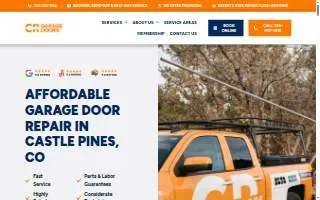 CR Garage Doors of Castle Pines website