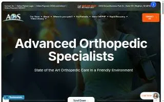 Orthopedic Centers of Colorado – Parker Lone Tree (formerly Advanced Ortho) website
