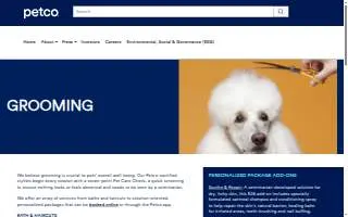 Petco Grooming of Castle Pines website