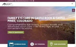 Black Diamond Eye Care of Castle Rock website