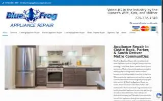 Blue Frog Appliance Repair of Castle Rock website
