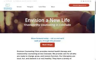 Envision Counseling Clinic website