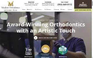 Meadows Orthodontics website