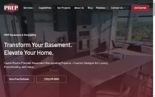 PREP Basements and Remodeling website