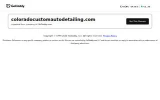 Colorado Custom Auto Detailing of Centennial website