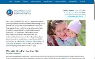 Colorado Skin Surgery & Dermatology of Centennial website