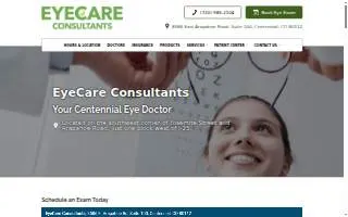 EyeCare Consultants website