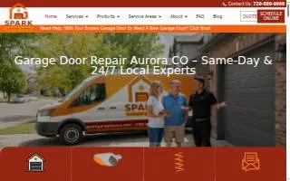 Spark Garage Doors Repair website
