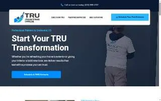 TRU Painting Pros website