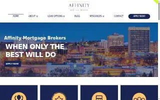 Affinity Mortgage Brokers of Cimarron Hills website