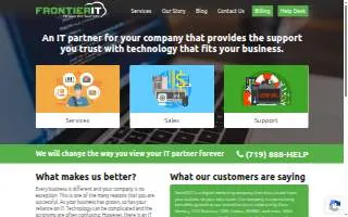 Frontier IT website