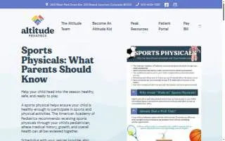 Altitude Pediatrics of Clifton website