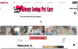 Always Loving Pet Care website