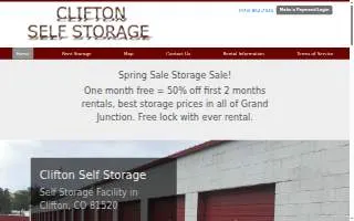 Clifton Self Storage website