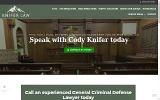 Knifer Law of Clifton website