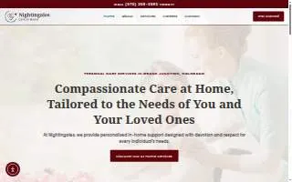 Nightingales Care At Home of Clifton website