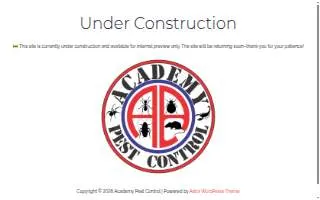 Academy Pest Control website