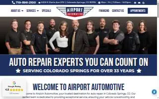 Airport Automotive of Colorado Springs website