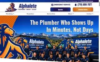 Alphalete Plumbing Drain Heating Air website