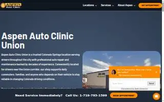 Aspen Auto Clinic - Union website