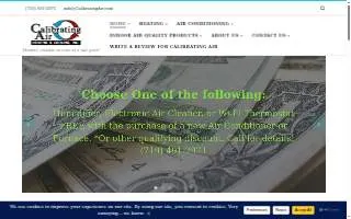 Calibrating Air Heating & Cooling, Inc. website