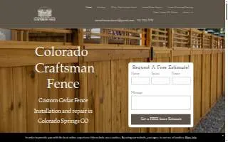Colorado Craftsman Fence website